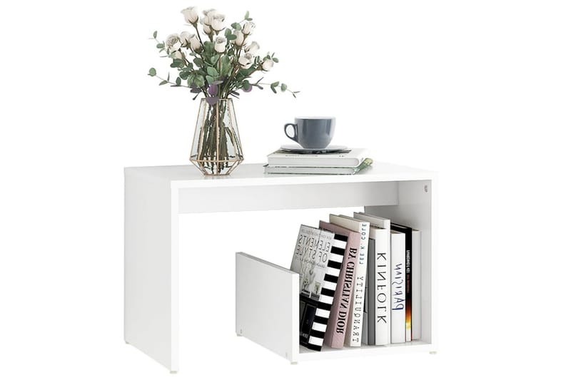 sidebord 59x36x38 cm spånplade hvid - Hvid - Møbler - Borde - Aflastningsbord - Lampebord