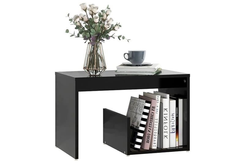 sidebord 59x36x38 cm spånplade sort - Sort - Møbler - Borde - Aflastningsbord - Lampebord
