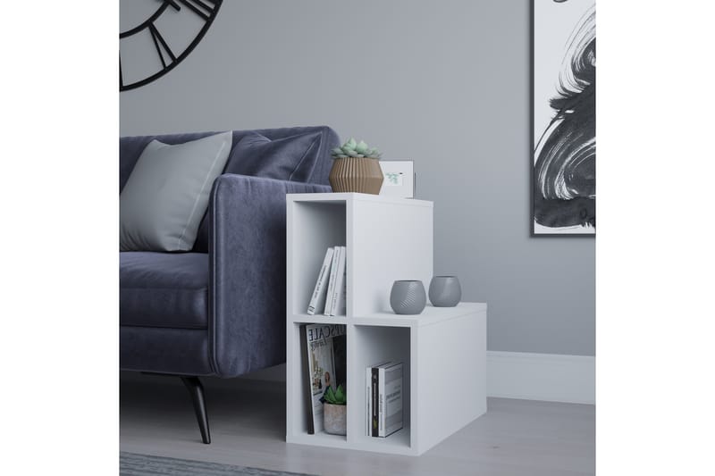 Sidebord 60 cm - Hvid - Lampebord - Bakkebord & små borde