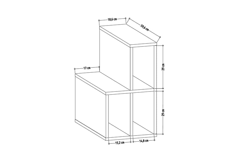 Sidebord 60 cm - Hvid - Lampebord - Bakkebord & små borde