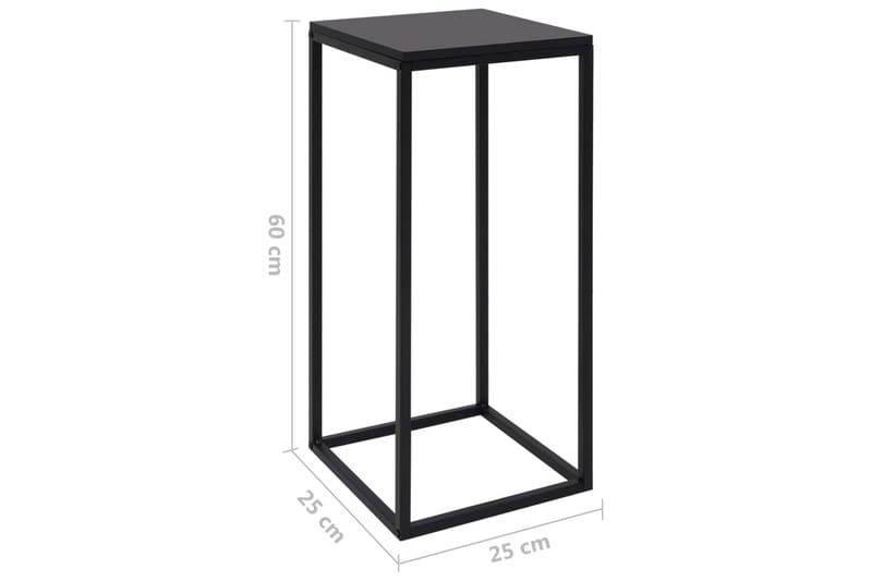 sideborde 2 stk. stål sort - Sort - Møbler - Borde - Aflastningsbord - Lampebord