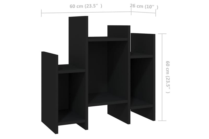 sideskab 60x26x60 cm spånplade sort - Sort - Møbler - Borde - Aflastningsbord - Lampebord