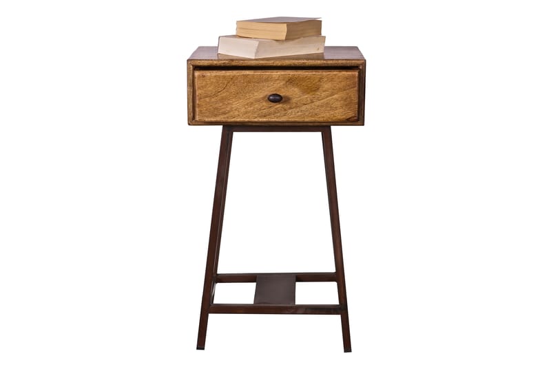 Skybox Sidebord 45 cm - Natur/Metal - Møbler - Borde - Aflastningsbord - Lampebord