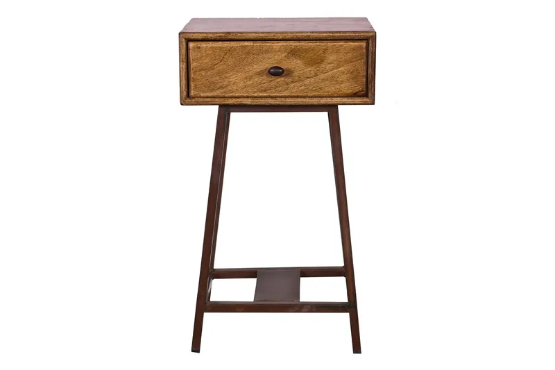 Skybox Sidebord 45 cm, Natur/Metal