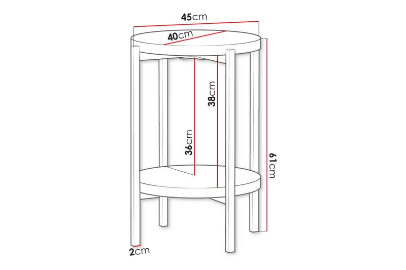 Staffin Sidebord - Sort - Møbler - Borde - Aflastningsbord - Lampebord