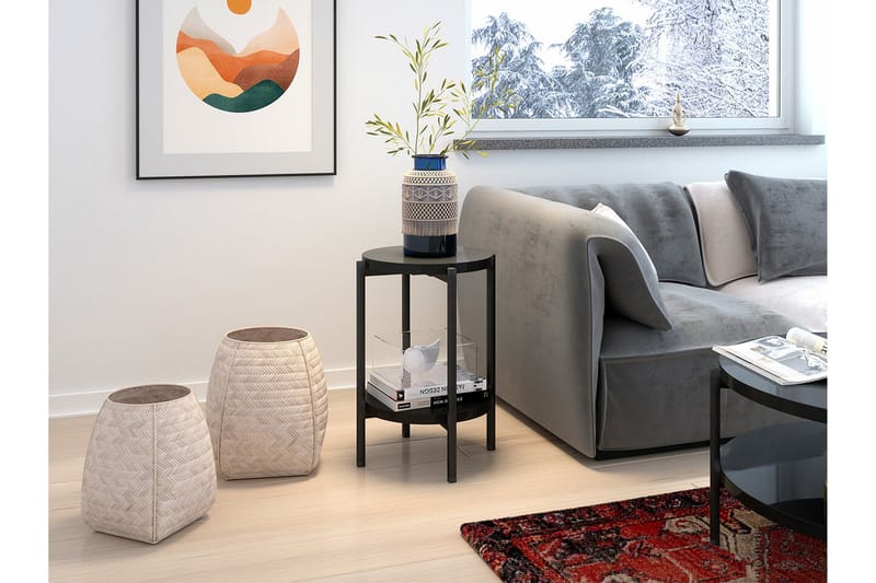 Staffin Sidobord Black - Møbler - Borde - Aflastningsbord - Lampebord