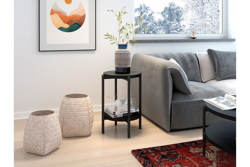 Staffin Sidobord Black - Møbler - Borde - Aflastningsbord - Lampebord