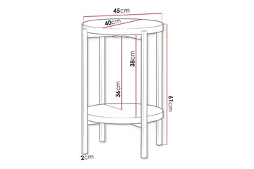 Staffin Sidobord White - Møbler - Borde - Aflastningsbord - Lampebord
