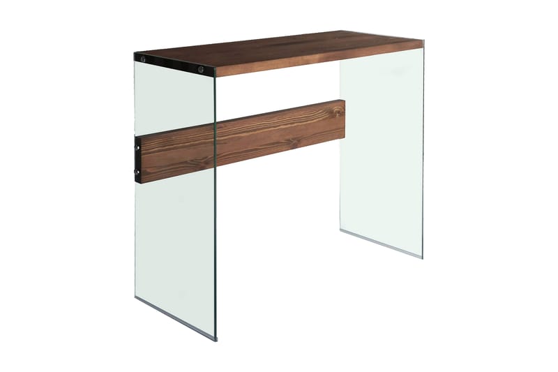 Thorold Sidebord 91 cm - Mørkebrun / Hærdet glas - Møbler - Borde - Aflastningsbord - Lampebord