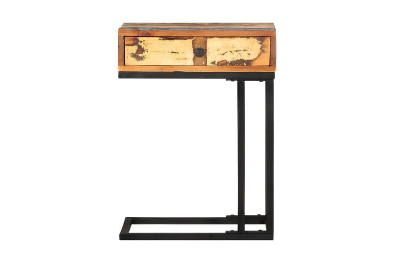 U-Formet Sidebord 45X30X61 cm Massivt Genbrugstræ - Flerfarvet - Møbler - Borde - Aflastningsbord - Lampebord