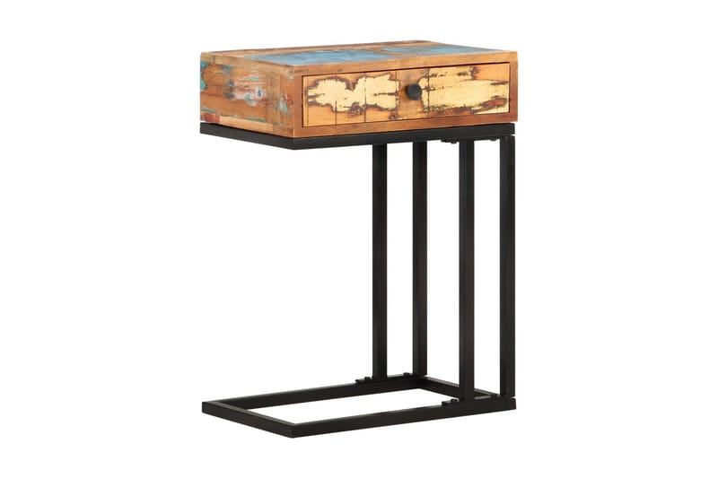 U-Formet Sidebord 45X30X61 cm Massivt Genbrugstræ - Flerfarvet - Møbler - Borde - Aflastningsbord - Lampebord