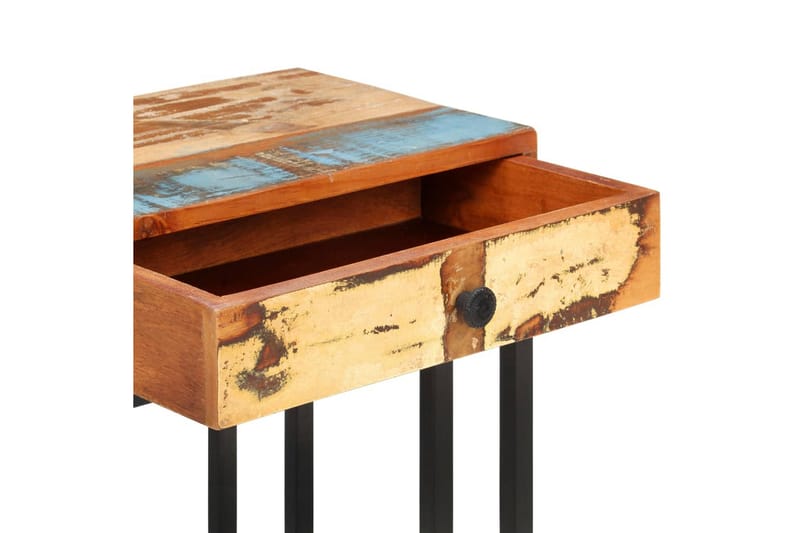 U-Formet Sidebord 45X30X61 cm Massivt Genbrugstræ - Flerfarvet - Lampebord - Bakkebord & små borde