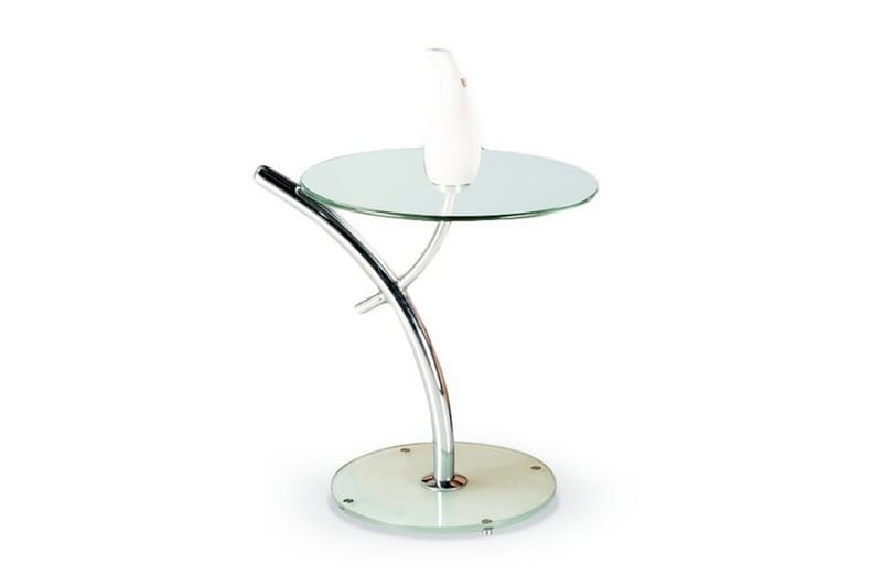 Werman Sidebord 50 cm Rundt - Glas - Lampebord - Bakkebord & små borde