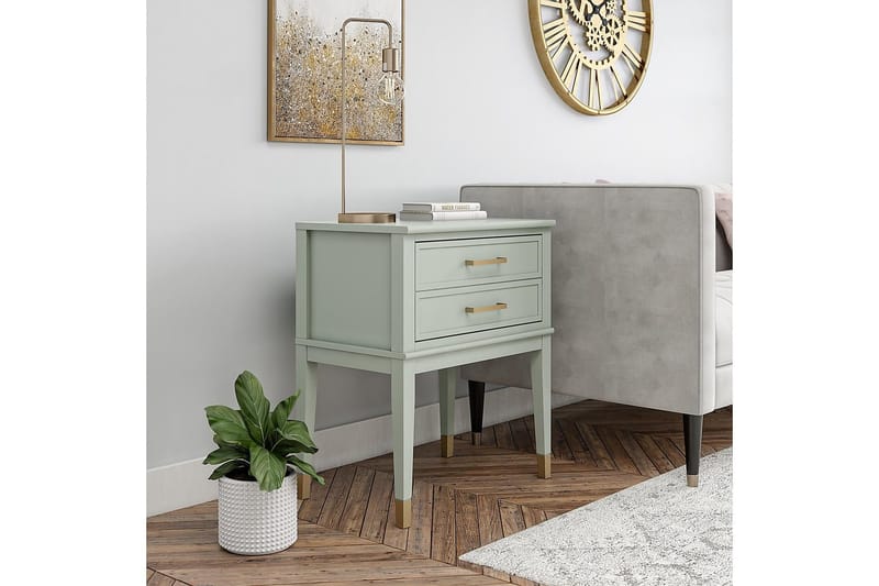 Westerleigh Sidebord 60 cm Grøn - CosmoLiving - Møbler - Borde - Aflastningsbord - Lampebord