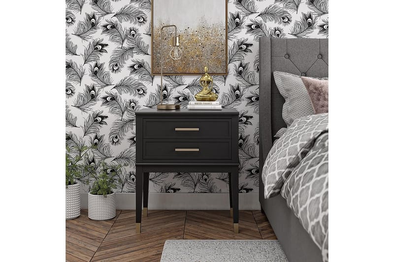 Westerleigh Sidebord 60 cm Sort/Guld - CosmoLiving - Møbler - Borde - Aflastningsbord - Lampebord