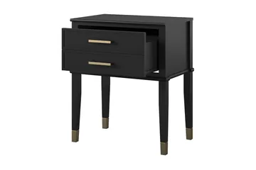 Westerleigh Sidebord 60 cm Sort/Guld - Møbler - Borde - Aflastningsbord - Lampebord