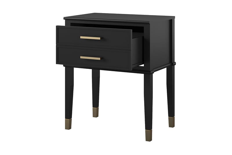 Westerleigh Sidebord 60 cm Sort/Guld - Møbler - Borde - Aflastningsbord - Lampebord