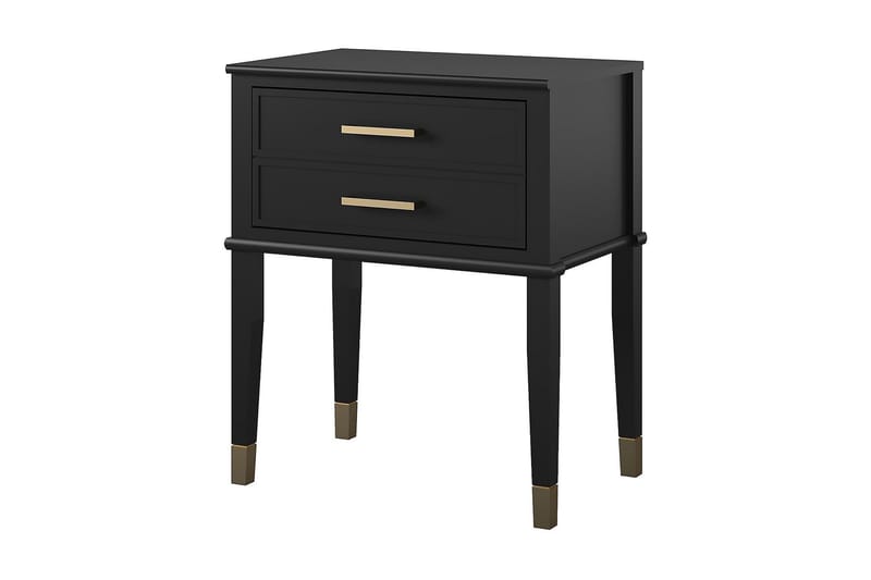 Westerleigh Sidebord 60 cm Sort/Guld - Møbler - Borde - Aflastningsbord - Lampebord