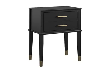 Westerleigh Sidebord 60 cm Sort/Guld - Møbler - Borde - Aflastningsbord - Lampebord