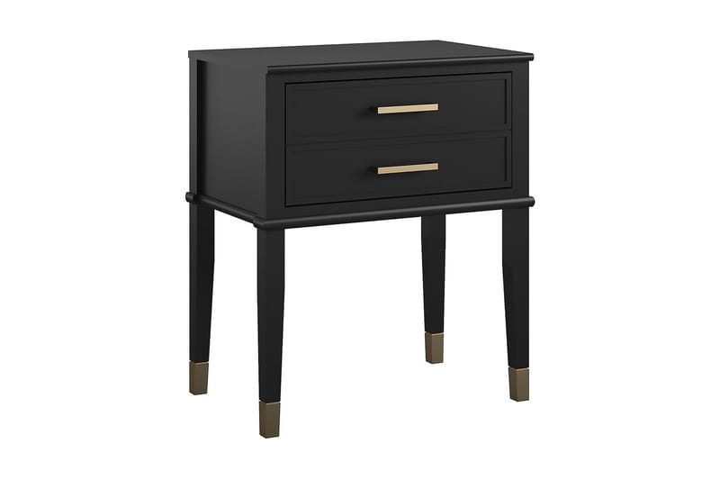 Westerleigh Sidebord 60 cm Sort/Guld - Møbler - Borde - Aflastningsbord - Lampebord