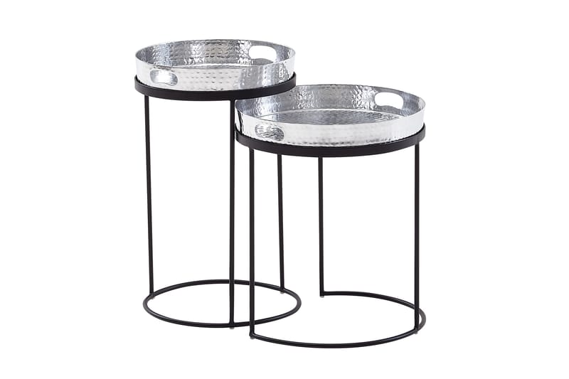 Wilhem Sidebord 33 cm Rund - Sølv - Møbler - Borde - Aflastningsbord - Lampebord