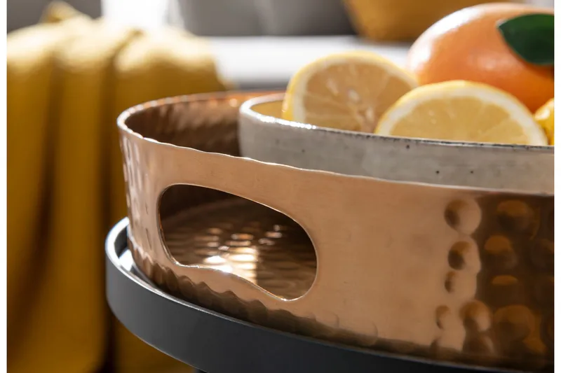 Wilhem Sidobord 33 cm Rund - Guld - Møbler - Borde - Aflastningsbord - Lampebord