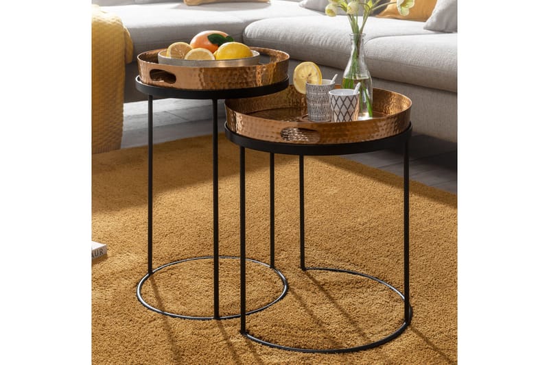 Wilhem Sidobord 33 cm Rund - Guld - Møbler - Borde - Aflastningsbord - Lampebord