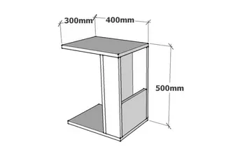 Yggersryd Sidebord 30x50x30 cm - Hvid - Møbler - Borde - Aflastningsbord - Lampebord