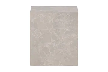 York High Travertin Sidebord 40x40x45 cm - Beige - Møbler - Borde - Aflastningsbord - Lampebord