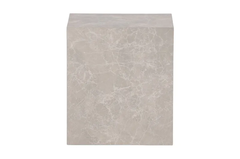 York High Travertin Sidebord 40x40x45 cm, Beige