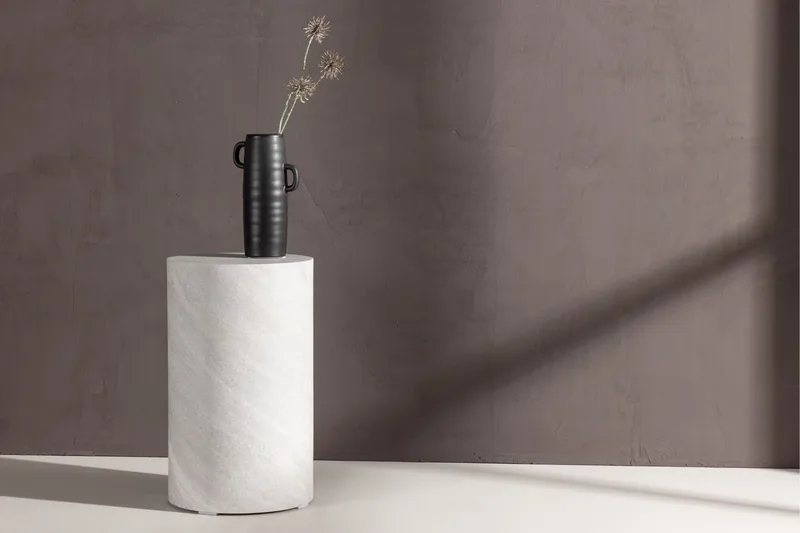 York Travertin Sidebord 50 cm - Grå - Møbler - Borde - Aflastningsbord - Konsolbord & sidebord