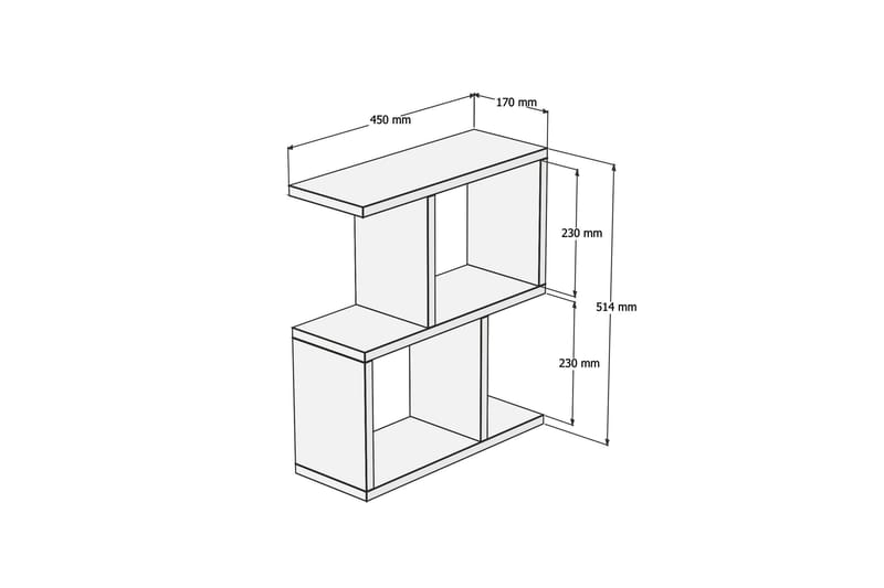 Zetti Sidebord 45x51,4x45 cm - Blå - Lampebord - Bakkebord & små borde