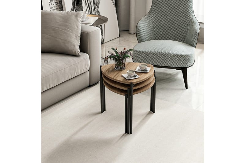 Lenny Sætborde - Valnød - Møbler - Borde - Aflastningsbord - Indskudsborde