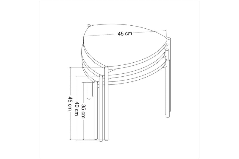 Lenny Sætborde - Valnød - Møbler - Borde - Aflastningsbord - Indskudsborde