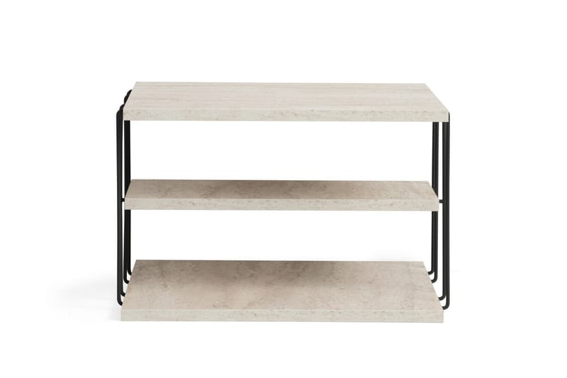 Lifon Sidebord 50 cm - Sort/Marmor - Møbler - Borde - Aflastningsbord - Lampebord