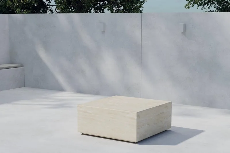 Lissabon sidebord 80 cm udendørs, Beige