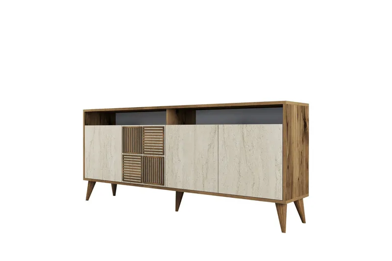 Lissione Konsolbord 180 cm, Valnød/Beige