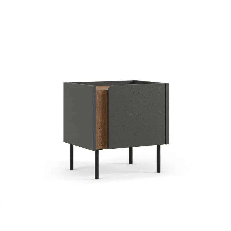 Lomar Natbord 45,5x47,8x35 cm, Natur eg/Antracit/Sort