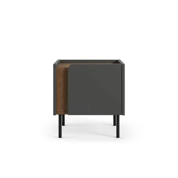 Lomar Natbord 45,5x47,8x35 cm - Natur eg/Antracit/Sort - Møbler - Borde - Aflastningsbord - Sengebord