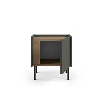 Lomar Natbord 45,5x47,8x35 cm - Natur eg/Antracit/Sort - Møbler - Borde - Aflastningsbord - Sengebord