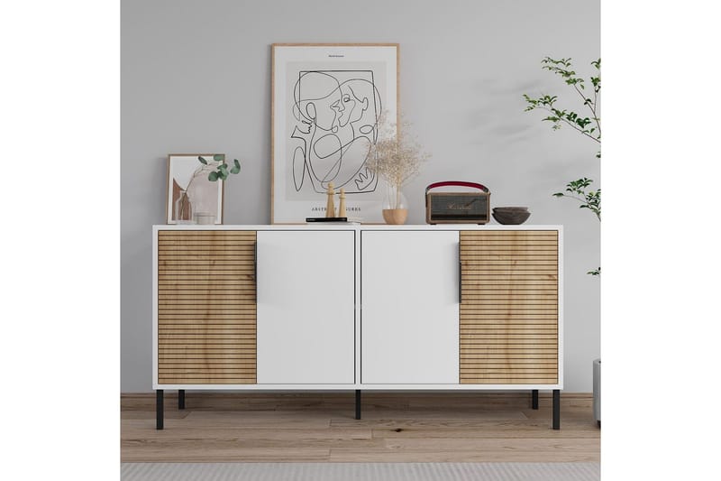 Lorien Konsolbord 150 cm - Hvid/Eg - Møbler - Borde - Aflastningsbord - Entrébord