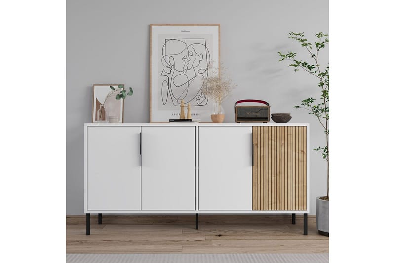 Lorien Konsolbord 150 cm - Hvid/Eg - Møbler - Borde - Aflastningsbord - Entrébord