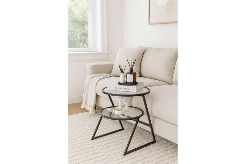 Lorigulla Sidebord 42x35 cm - Sort - Møbler - Borde - Aflastningsbord - Lampebord