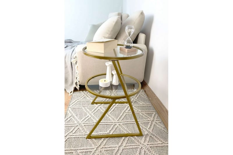 Lorigulla Sidebord 42x42 cm - Guld - Møbler - Borde - Aflastningsbord - Lampebord