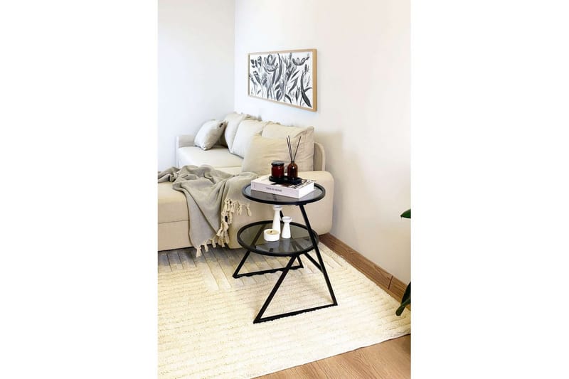 Lorigulla Sidebord 42x42 cm - Sort/Grå - Møbler - Borde - Aflastningsbord - Lampebord