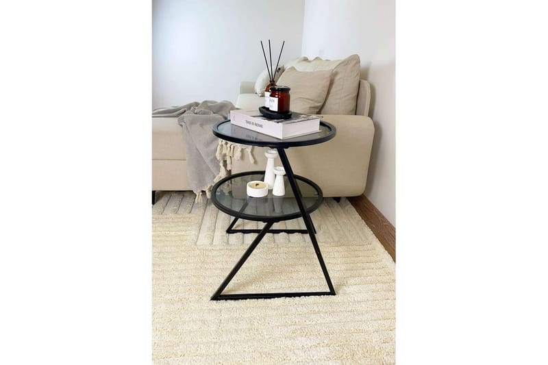 Lorigulla Sidebord 42x42 cm - Sort/Grå - Møbler - Borde - Aflastningsbord - Lampebord