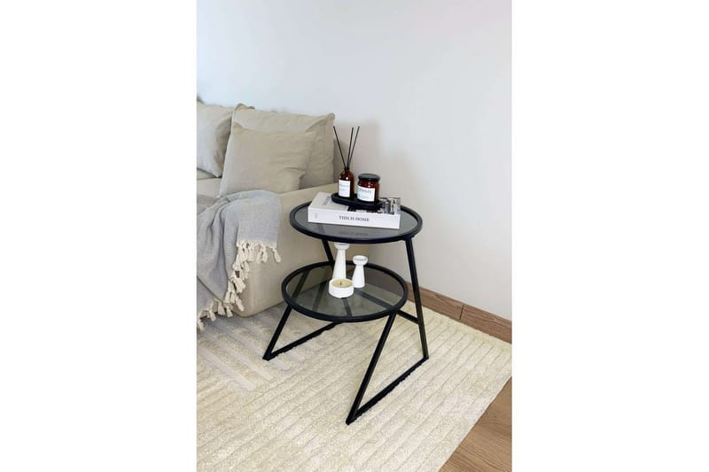 Lorigulla Sidebord 42x42 cm - Sort/Grå - Møbler - Borde - Aflastningsbord - Lampebord