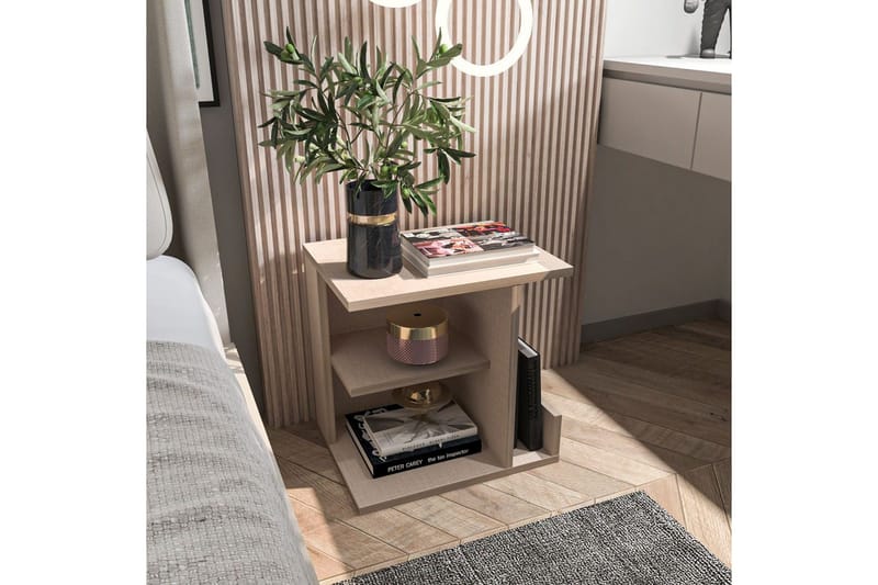Lorik Natbord 45 cm - Beige - Møbler - Borde - Aflastningsbord - Sengebord