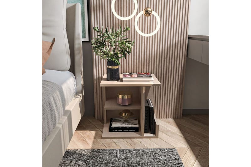 Lorik Natbord 45 cm - Beige - Møbler - Borde - Aflastningsbord - Sengebord