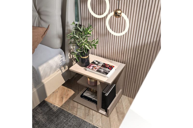 Lorik Natbord 45 cm - Beige - Møbler - Borde - Aflastningsbord - Sengebord